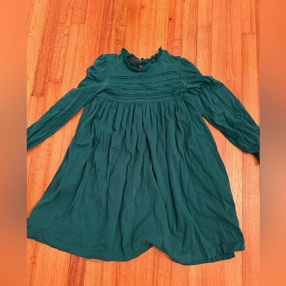 Mini Boden Green Dress EUC Girls Size 11/12 Y (A1